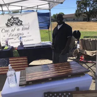 New to the Farmers Market in Carmichael is USArmy veteran Ron and his wife