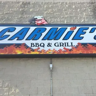 a sign on the side of a building