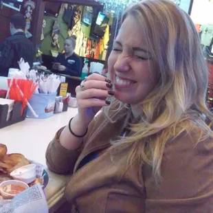 Enjoying the deliciouse cuisine offerd here at carmies