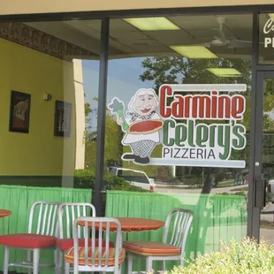 Carmine Celery's front window.