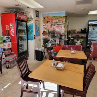 the interior of the restaurant