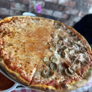 large Half cheese &amp; Half Sausage