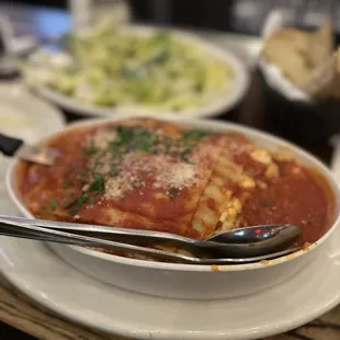 Lasagna. Could feed at least 2 probably 3 for sure.