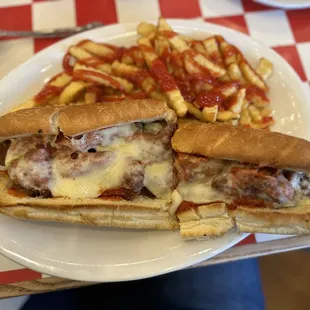 Chicken Parmigiana sandwich