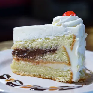 Italian wedding cake - one of the many great cakes at Carmine&apos;s