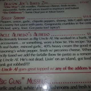 Uncle Alfredo's Alfredo