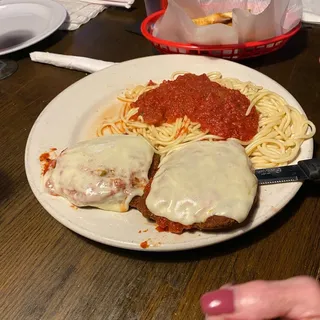 Chicky Parm on a Plate