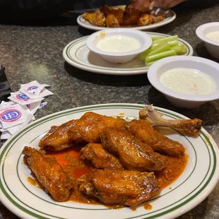 Bomb wings!!! Spicy with dry ranch rub wow