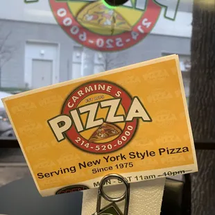 Carmine's pizza