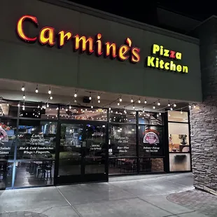 the front of the restaurant