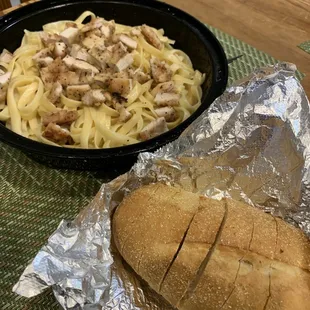 Fettuccine Alfredo  We ordered two and both were a bit dry but super tasty nonetheless