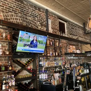 a television on the wall