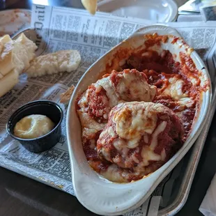 Balls and bread, skip the bread, eat their balls