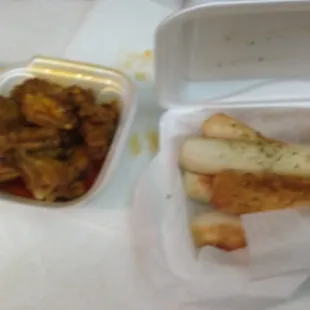 They should deliver a free roll of wet wipes with their food.