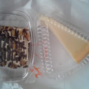 Cheesecake and peanut butter brownie