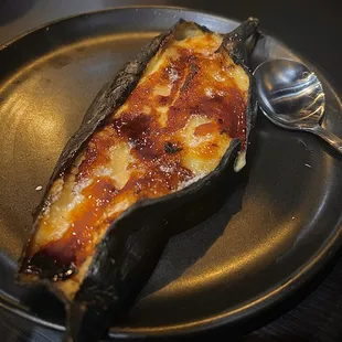 Banana dessert, pretty good! A tad too savory