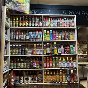 Hot sauce wall