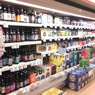 a variety of beers