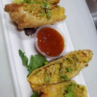 a plate of appetizers