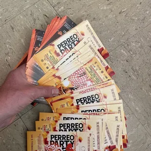 A pile or poorly designed fliers going in the trash can. Not even worth recycling.