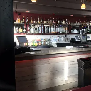 The bar area!