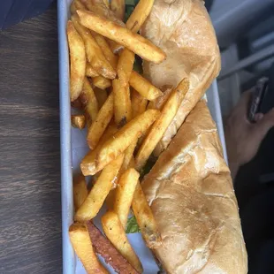 Flank steak sandwich