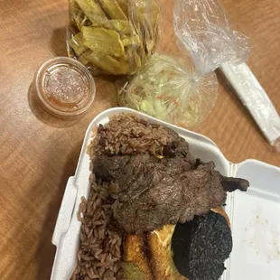 Gallo Pinto Carne Asada Grilled Sirloin Steak Lunch