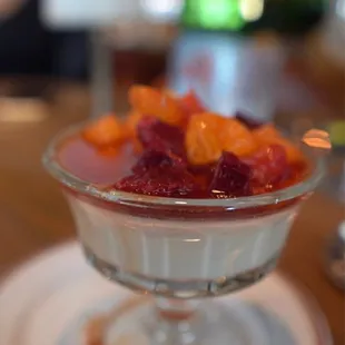 Panna cotta , blood orange