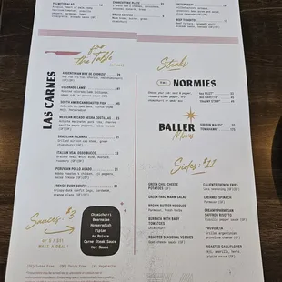 Food menu