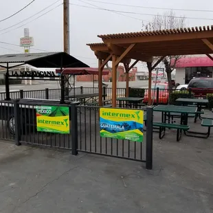 Outdoor seating only..