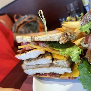 Chicken triple decker