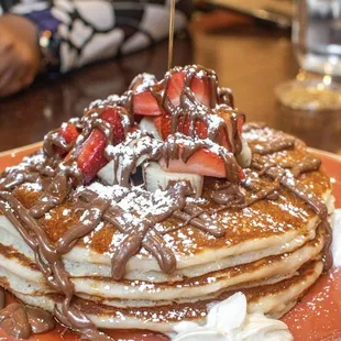 Banana Nutella Strawberries Pancake