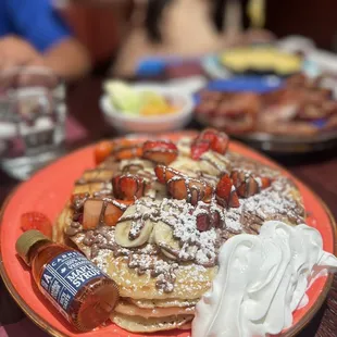 DLBanana Nutella Strawberries Pancakes