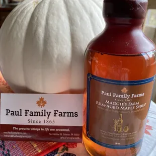 Paul's family farm rum aged maple syrup