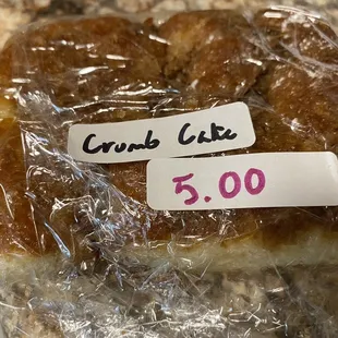 Crumb cake from the Paddy wagon