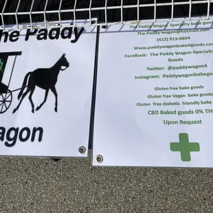 Paddy wagon sells gluten free and vegan goodies