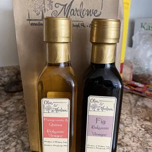 Vendor spotlight Olive and Marlowe----for the best vinaigrette's in the city!! New flavor pomegranate and quince along with fig balsamic.