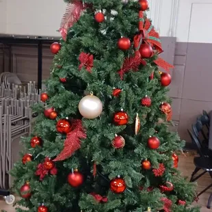 a decorated christmas tree