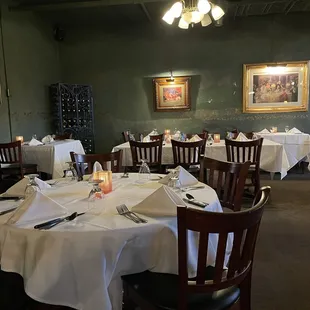 Inside of part of the dining room