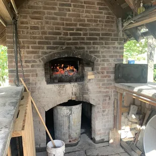a brick oven