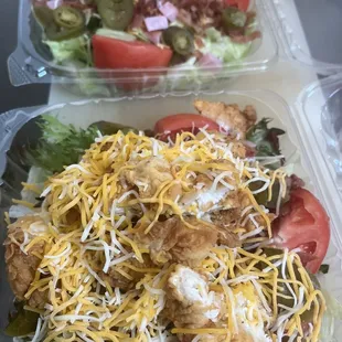 Fried chicken salad
