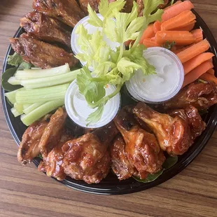 Hot wings platter