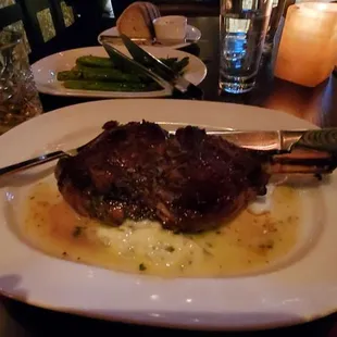Ribeye steak, Asparagus, Johnnie Walker Black Label