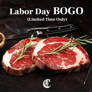 Labor Day BOGO: Buy 1 item, get 1 free on premium meats. Aug 27-Sep 3. 1 use/order, combine with shipping discounts.