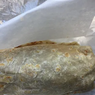 a burrito in a wrapper