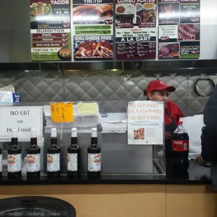 a man ordering food