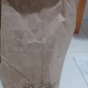 Bag marked $2.40