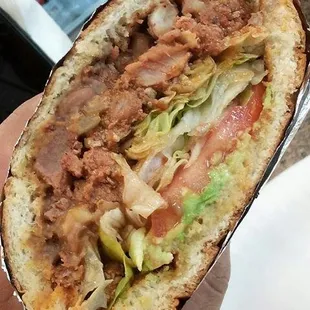 Got the Torta con pastor, comes with avocado for 5.55
