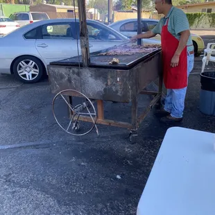 Cooking up chicken and beef orders