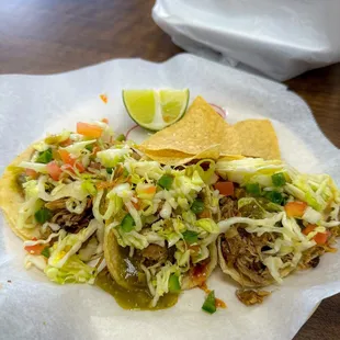 3 Loaded Carnitas Tacos